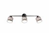 Nowoczesny plafon lampa sufitowa potrójna srebrna tkaninowy abażur uniwersalna minimalistyczna ściemnialna AROSA 812100306 Trio